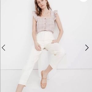 NEW Madewell Slim Emmett Tapered Pants in Cloud Lining size 24
